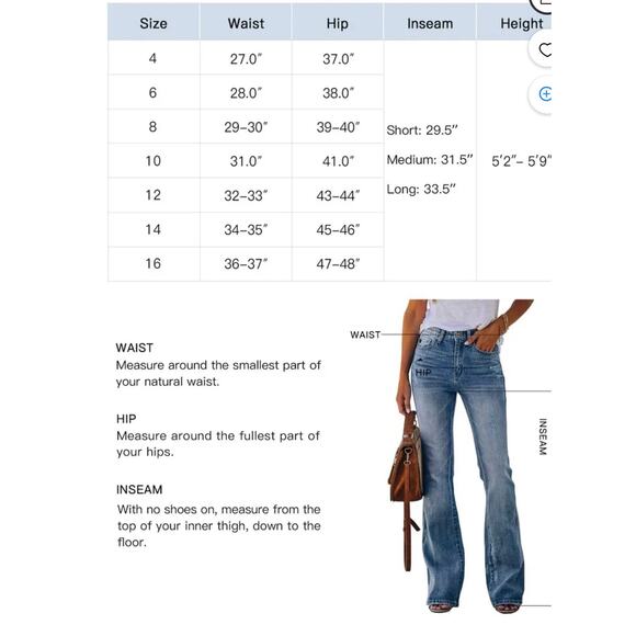 High Waisted Jeans Flare Stretch Boyfriend Bootcut Casual Denim Pants - Picture 4 of 5